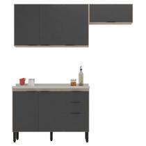 Cozinha Modulada 3 Peças FRCZ7 Avena Grafito Demobile Cozinha Modulada 3 Peças FRCZ7 Avena Grafito Demobile