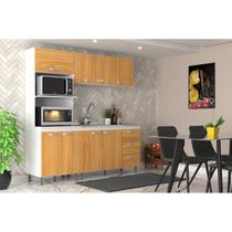 Cozinha Modulada 3 Peças Ipanema Branco/Cinnamomo Amarelo Cozinha Modulada 3 Peças Ipanema Branco/Cinnamomo Amarelo