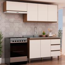 Cozinha Modulada 3 Peças sem Tampo 2 Aéreos 1 Balcão Bege/Ébano/Off White Cozinha Modulada 3 Peças sem Tampo 2 Aéreos 1 Balcão Bege/Ébano/Off White