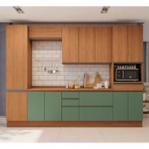 Cozinha Modulada 320cm 13 Portas 5 Gavetas 1 Nicho com Tampo Maxxi Kappesberg