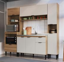 Cozinha Modulada 4 Peças 218cm com torre forno e paneleiro linha Veneza VE0020 Delmarco