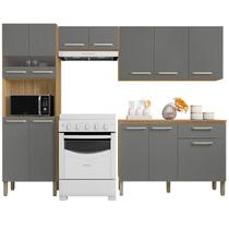 Cozinha Modulada 4 Peças 250cm 2918 Freijo Gris KTP