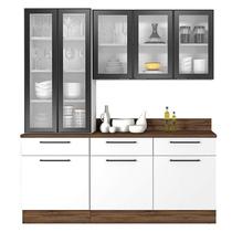 Cozinha Modulada 4 Peças 5 Vidros Exclusive Itatiaia Branco Matte