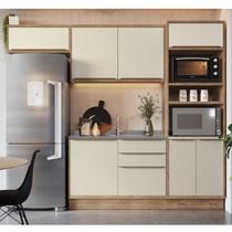 Cozinha Modulada 4 Peças 7 Portas 3 Gavetas com Divisor de Talheres 1 Nicho para Forno Viena Cozinha Modulada 4 Peças 7 Portas 3 Gavetas com Divisor de Talheres 1 Nicho para Forno Viena