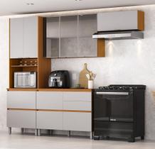 Cozinha Modulada 4 Peças 8 Portas 5 Gavetas Nicho p/Forno MDF Dodradiças Slow Motion Lúmina Itatiaia