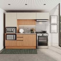 Cozinha Modulada 4 Peças com Armários, Balcão e Torre Quente Aroeira CabeCasa MadeiraOriginals Cinza Sereno/Cedro Cozinha Modulada 4 Peças com Armários, Balcão e Torre Quente Aroeira CabeCasa MadeiraOriginals Cinza Sereno/Cedro