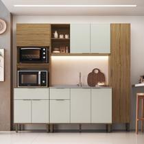 Cozinha Modulada 4 Peças com Paneleiro Florença Bege/Marromle/Sabbia