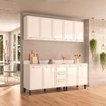 Cozinha Modulada 4 Peças com Tampo Amara Politorno Móveis Cozinha Modulada 4 Peças com Tampo Amara Politorno Móveis