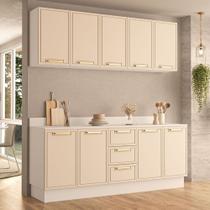 Cozinha Modulada 4 Peças com Tampo e Rodapé Amara Politorno