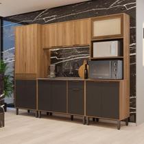 Cozinha Modulada 4 Peças Nogal Preto - Thalita Móveis Sul