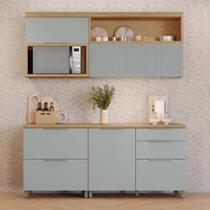 Cozinha Modulada 4 Peças Ripado 100% Mdf Marquesa Cozinha Modulada 4 Peças Ripado 100% Mdf Marquesa