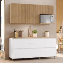 Cozinha Modulada 4 Peças Ripado 100% Mdf Rainha