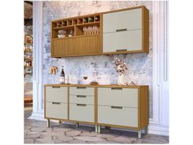 Cozinha Modulada 4 Peças Ripado Imperatriz Mdf - Nesher Cozinha Modulada 4 Peças Ripado Imperatriz Mdf - Nesher