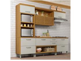 Cozinha Modulada 4 Peças Ripado Torre Quente Nesher Princesa Mdf