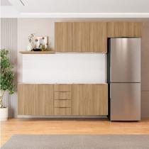 Cozinha Modulada 4 Peças sem Tampo 2 Aéreos e 2 Balcões 2 Portas Ipanema CabeCasa MadeiraOriginals Marrom/Acácia Cozinha Modulada 4 Peças sem Tampo 2 Aéreos e 2 Balcões 2 Portas Ipanema CabeCasa MadeiraOriginals Marrom/Acácia