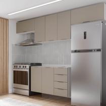 Cozinha Modulada 4 Peças sem Tampo sem Rodapé 3 Aéreos e 1 Balcão Ipanema CabeCasa MadeiraOriginals Fendi Trama Cozinha Modulada 4 Peças sem Tampo sem Rodapé 3 Aéreos e 1 Balcão Ipanema CabeCasa MadeiraOriginals Fendi Trama