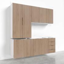 Cozinha Modulada 4 Peças sem Tampo Suspensa 2 Aéreos e 2 Balcões Ipanema Cabecasa Madeiraoriginals Acácia/Branco Cozinha Modulada 4 Peças sem Tampo Suspensa 2 Aéreos e 2 Balcões Ipanema Cabecasa Madeiraoriginals Acácia/Branco