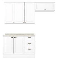 Cozinha Modulada 4P Balcao Tampo 200 cm Americana Branco Calcare Henn Cozinha Modulada 4P Balcao Tampo 200 cm Americana Branco Calcare Henn