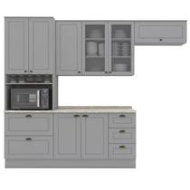 Cozinha Modulada 5 Pecas 272 cm CE171 Americana Cinza Calcare Henn