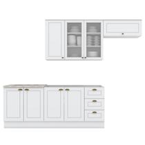 Cozinha Modulada 5 Pecas 280 cm CE379 Americana Branco Calcare Henn Cozinha Modulada 5 Pecas 280 cm CE379 Americana Branco Calcare Henn