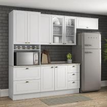 Cozinha Modulada 5 Peças 8 Portas 5 Gavetas Americana Henn Branco
