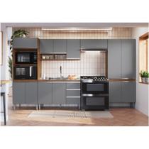 Cozinha Modulada 5 Peças Athena Freijó Cinza Megasul