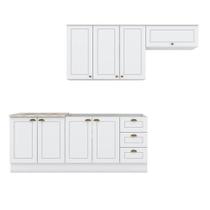 Cozinha Modulada 5 Peças Branco Com Tampo Cooktop Calcare - Henn