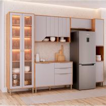 Cozinha Modulada 5 Peças com 1 Cristaleira 1 Balcão 2 Armários Aéreos e 1 Torre Celeste Cozinha Modulada 5 Peças com 1 Cristaleira 1 Balcão 2 Armários Aéreos e 1 Torre Celeste