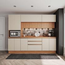 Cozinha Modulada 5 Peças com Armários, Balcões e Torre Quente Aroeira CabeCasa MadeiraOriginals Cozinha Modulada 5 Peças com Armários, Balcões e Torre Quente Aroeira CabeCasa MadeiraOriginals