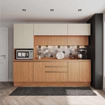 Cozinha Modulada 5 Peças com Armários, Balcões e Torre Quente Aroeira CabeCasa MadeiraOriginals Cinza Sereno/Cedro Cozinha Modulada 5 Peças com Armários, Balcões e Torre Quente Aroeira CabeCasa MadeiraOriginals Cinza Sereno/Cedro