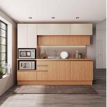 Cozinha Modulada 5 Peças com Armários, Balcões e Torre Quente Aroeira CabeCasa MadeiraOriginals Cinza Sereno/Cedro Cozinha Modulada 5 Peças com Armários, Balcões e Torre Quente Aroeira CabeCasa MadeiraOriginals Cinza Sereno/Cedro