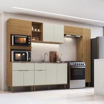 Cozinha Modulada 5 Peças com Paneleiro Florença Bege/Marromle/Sabbia Cozinha Modulada 5 Peças com Paneleiro Florença Bege/Marromle/Sabbia