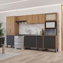 Cozinha Modulada 5 Peças Nogal Preto - Thalita Móveis Sul