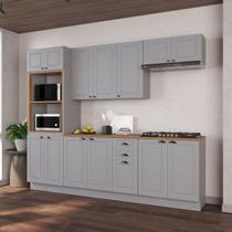 Cozinha Modulada 5 Peças Torre Quente 2 Balcões com Tampo 2 Aéreos 100% MDF com Rodapé Bari Cozinha Modulada 5 Peças Torre Quente 2 Balcões com Tampo 2 Aéreos 100% MDF com Rodapé Bari