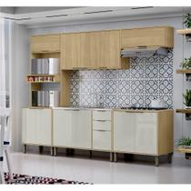 Cozinha Modulada 5 Peças Vick Castanho Off White Cozinha Modulada 5 Peças Vick Castanho Off White