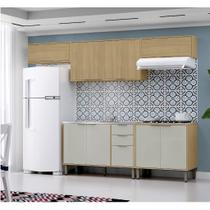 Cozinha Modulada 5 Peças Vick Castanho Off White Cozinha Modulada 5 Peças Vick Castanho Off White