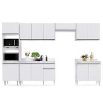 Cozinha Modulada 6 Módulos Composição 8 Branco - Lumil Móveis
