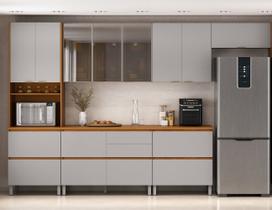 Cozinha Modulada 6 Peças 11 Portas 6 Gavetas Nicho p/Forno MDF Dodradiça Slow Motion Lúmina Itatiaia