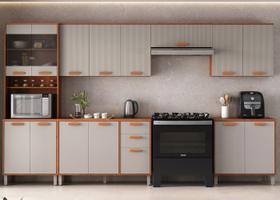 Cozinha Modulada 6 Peças 15 Portas 2 Gavetas Paneleiro para Fono Itafriz Itatiaia