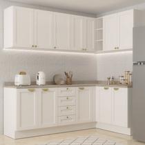 Cozinha Modulada 6 Peças 3 Armários Aéreos e Nichos, 3 Balcões Cabecasa Madeiramadeira