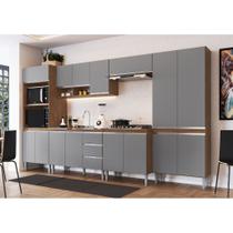 Cozinha Modulada 6 Peças Athena Freijó Cinza Megasul