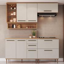 Cozinha Modulada 6 Peças com Tampo 120cm Nicho Decorativo Balcão para Cooktop Isabelle Cozinha Modulada 6 Peças com Tampo 120cm Nicho Decorativo Balcão para Cooktop Isabelle
