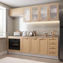 Cozinha Modulada 6 Peças com Tampo 3 Aéreos 3 Balcões Arizona CabeCasa MadeiraOriginals Marrom/Figueira Cozinha Modulada 6 Peças com Tampo 3 Aéreos 3 Balcões Arizona CabeCasa MadeiraOriginals Marrom/Figueira