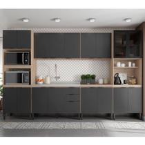 Cozinha Modulada 6 Peças Ftm006 Avena Grafito Cozinha Modulada 6 Peças Ftm006 Avena Grafito