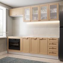 Cozinha Modulada 6 Peças sem Tampo 3 Aéreos 3 Balcões Arizona CabeCasa MadeiraOriginals Marrom/Figueira Cozinha Modulada 6 Peças sem Tampo 3 Aéreos 3 Balcões Arizona CabeCasa MadeiraOriginals Marrom/Figueira
