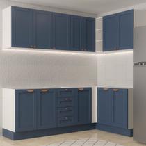 Cozinha Modulada 6 Peças sem Tampo 3 Armários Aéreos e Nichos, 3 Balcões CabeCasa MadeiraMadeira