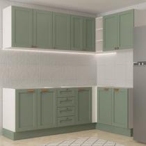 Cozinha Modulada 6 Peças sem Tampo 3 Armários Aéreos e Nichos, 3 Balcões CabeCasa MadeiraOriginals