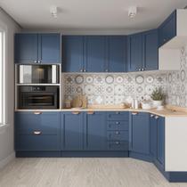 Cozinha Modulada 7 Peças 1 Tampo 3 Aéreos 3 Balcões e Torre Quente Arizona CabeCasa MadeiraOriginals Branco e Azul Cozinha Modulada 7 Peças 1 Tampo 3 Aéreos 3 Balcões e Torre Quente Arizona CabeCasa MadeiraOriginals Branco e Azul
