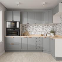 Cozinha Modulada 7 Peças 1 Tampo 3 Aéreos 3 Balcões e Torre Quente Arizona CabeCasa MadeiraOriginals Branco e Cinza Cozinha Modulada 7 Peças 1 Tampo 3 Aéreos 3 Balcões e Torre Quente Arizona CabeCasa MadeiraOriginals Branco e Cinza