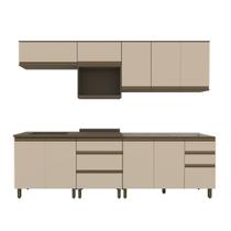 Cozinha Modulada 7 Peças 10 Portas 5 Gavetas Sem Tampo Connect Henn